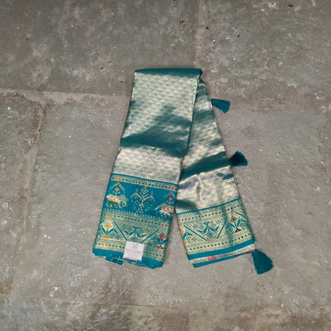 Fancy paithani turkish blue saree