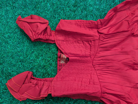 Cotton Frock | Red frock (114)
