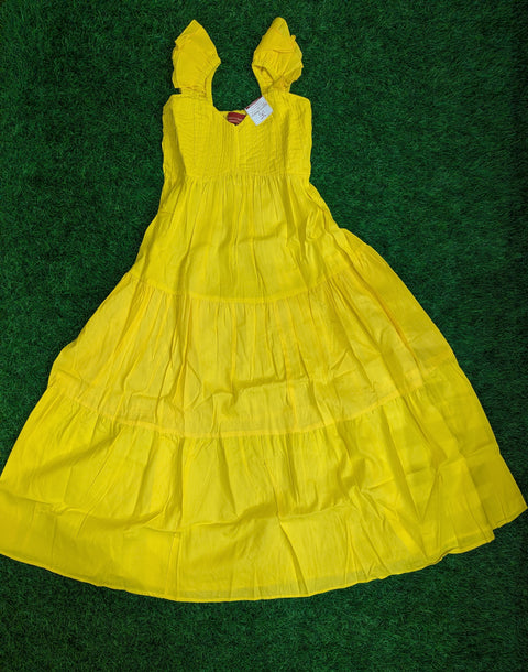 Cotton Frock | Yellow frock (116)