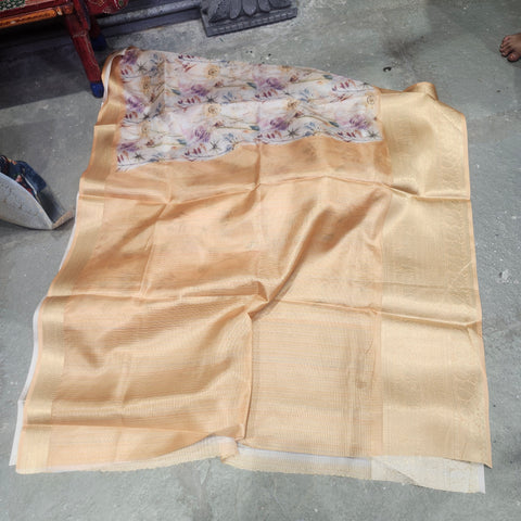 Breezy baige digital printed kota saree