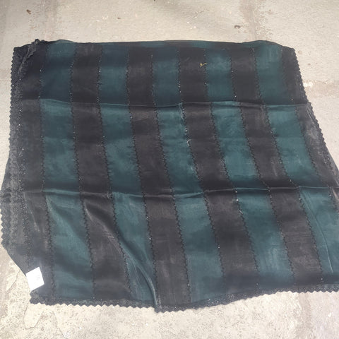 Black Tissue Organza Designer Sarees - 1