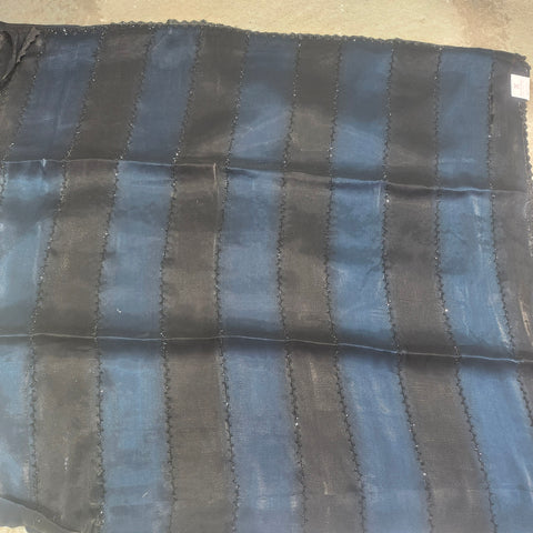 Black Tissue Organza Designer Sarees - 1