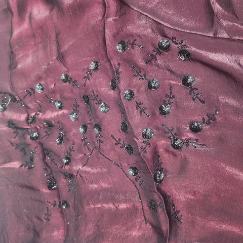 Black Tissue Organza Designer Sarees -- 4