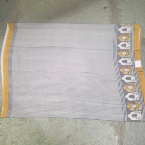 Satin Print Sarees With Fine Vertical Stripes