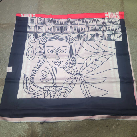 Satin Print Saree