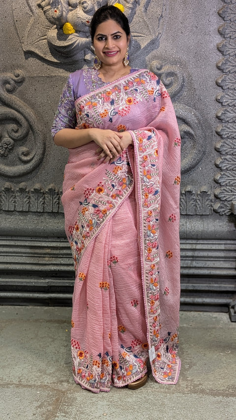 Crushed Fabric Sarees
