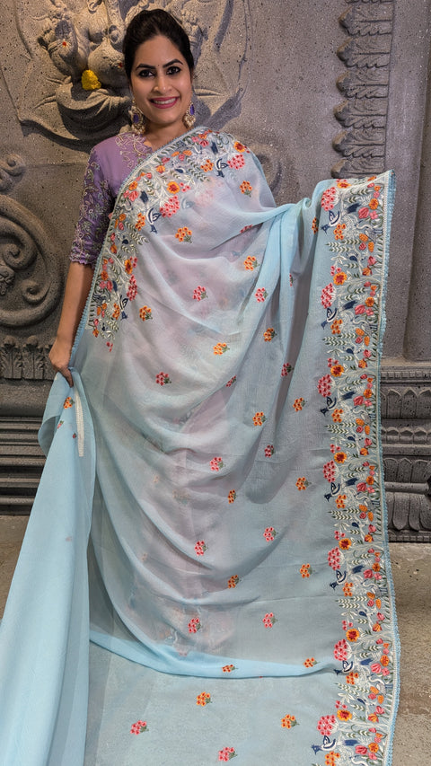Crushed Fabric Sarees