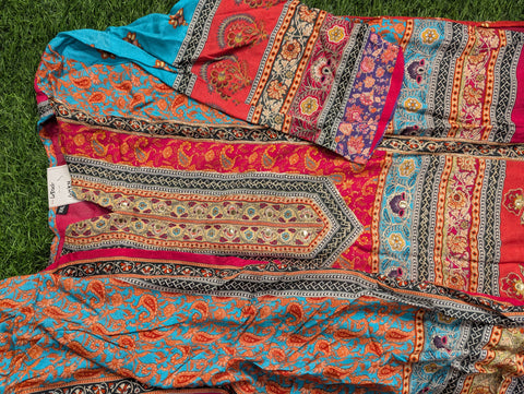 Pure Muslin Printed Kurti | Multi Coloue 3PC Set (36)
