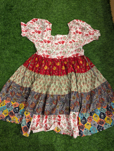 Cotton Printed Kurthi | Multi Colour Floral Print (3)