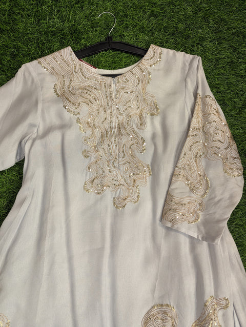 Bamboo Silk Kurti | Light Blue (4)