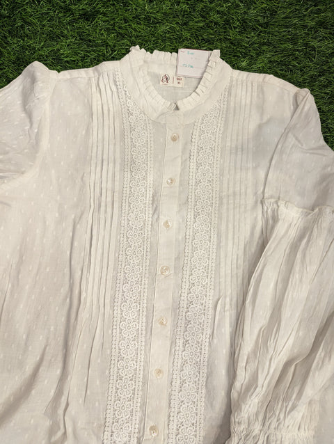 Cotton Printed Kurti | White (58)