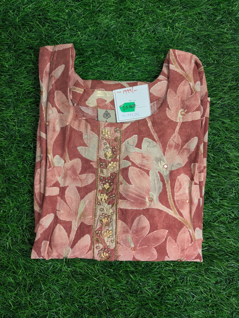 Premium Cotton Printed Kurtii | Maroon Floral Print (73)