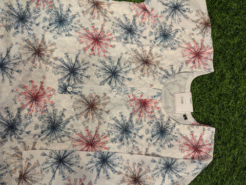 Cotton Printed Kurthi | White With Multi Colour (78)