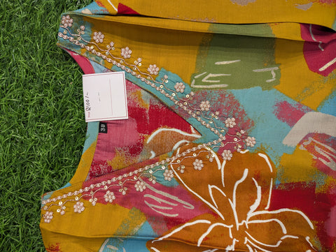 Premium Cotton Printed Kurtii | Multi color print floral (88)