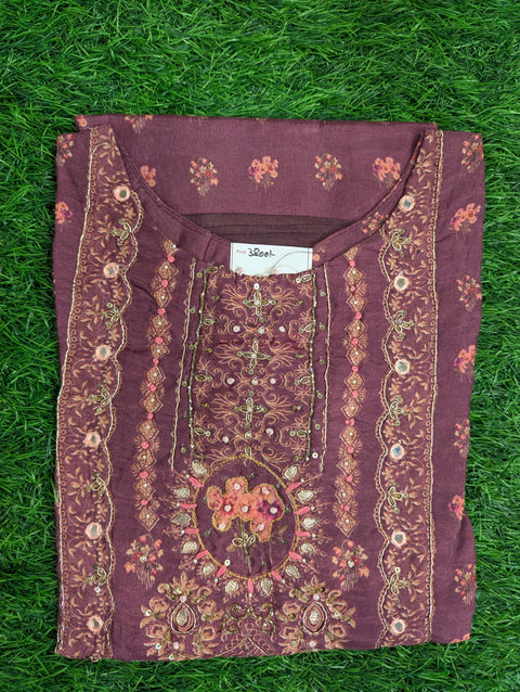 Muslin Printed Kurti | Purple (89)