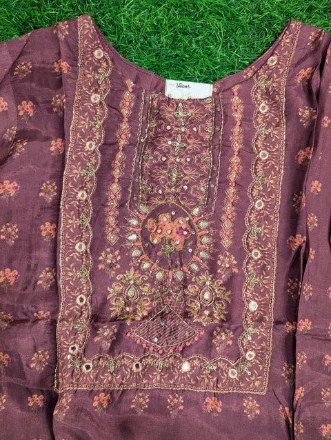 Muslin Printed Kurti | Purple (89)