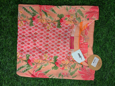 Muslin Printed Kurtii i | Peach Red Floral print(94)