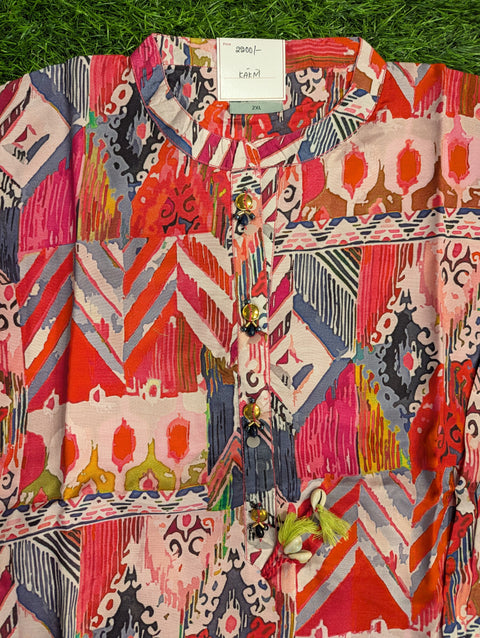 Cotton Printed Kurti | Multi digital print (95)