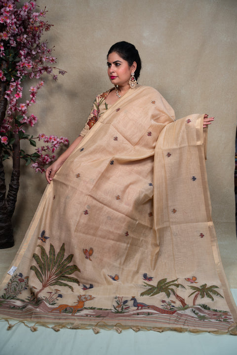 Cotton Kora Paithani