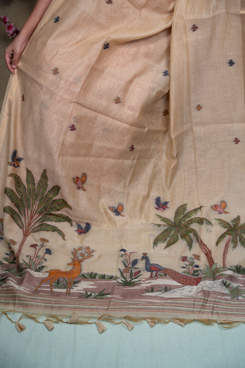 Cotton Kora Paithani