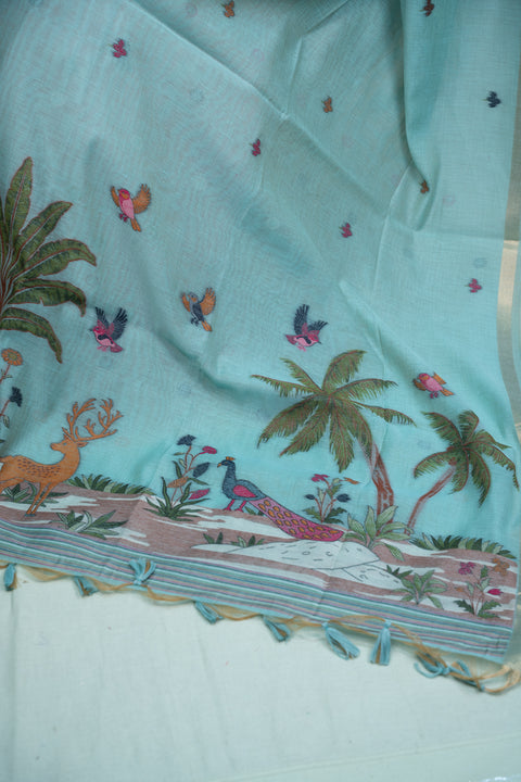 Cotton Kora Paithani