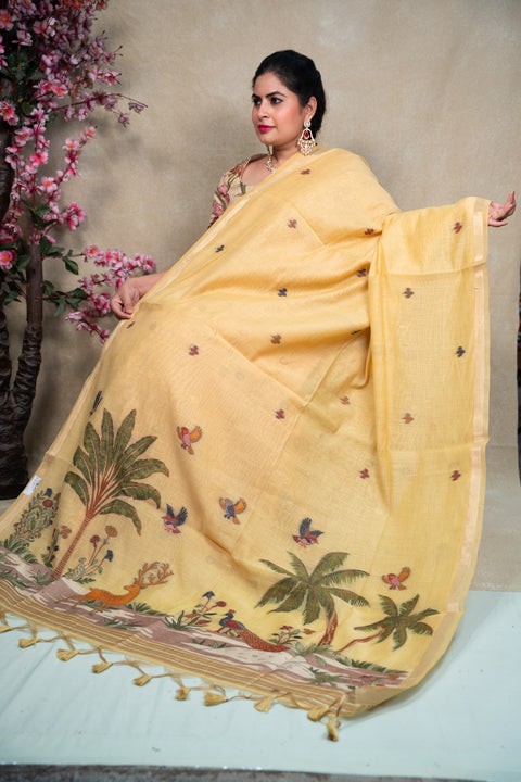 Cotton Kora Paithani