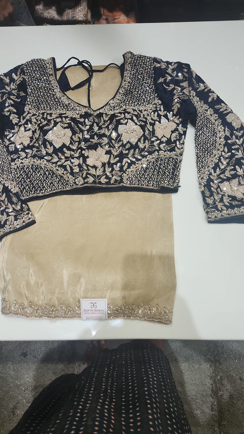 Cocktail Saree Cream