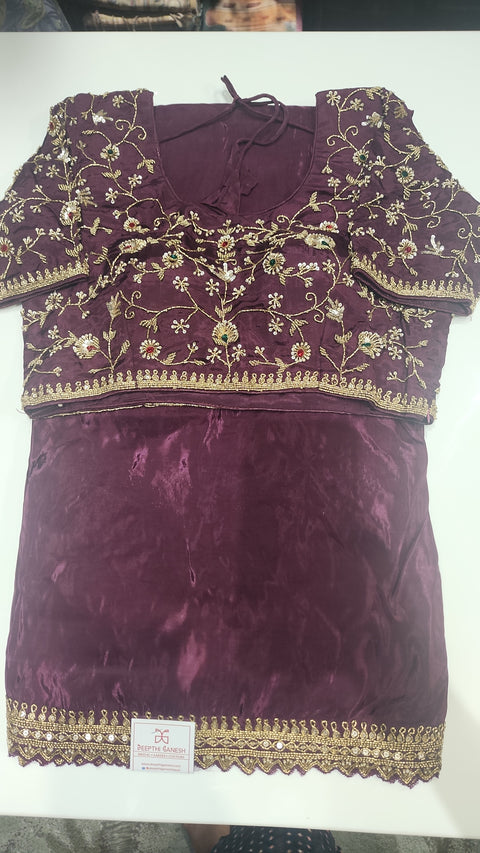 Cocktail Saree Purple