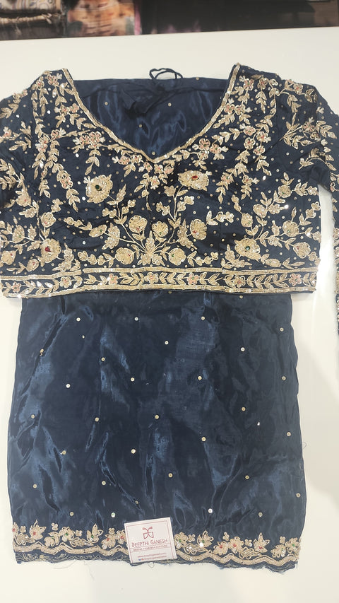Cocktail Saree Blue
