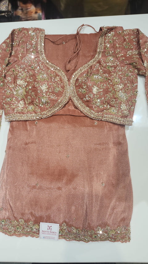 Cocktail Saree Onion pink