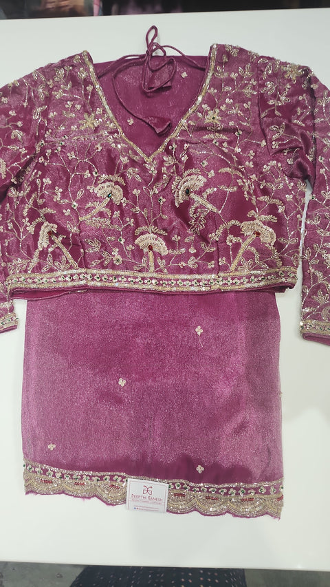 Cocktail Saree Purple 1