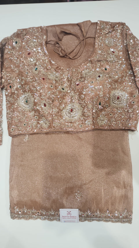 Cocktail Saree Peach