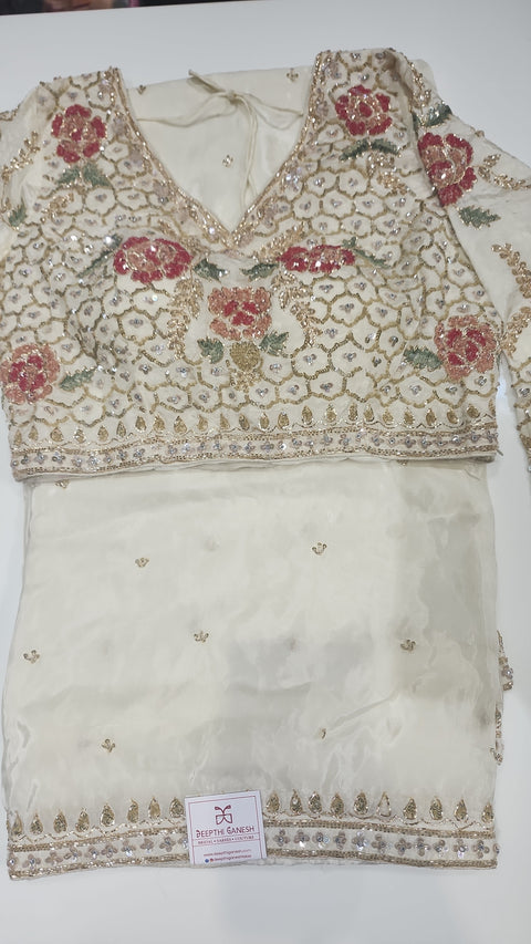 Cocktail Saree white