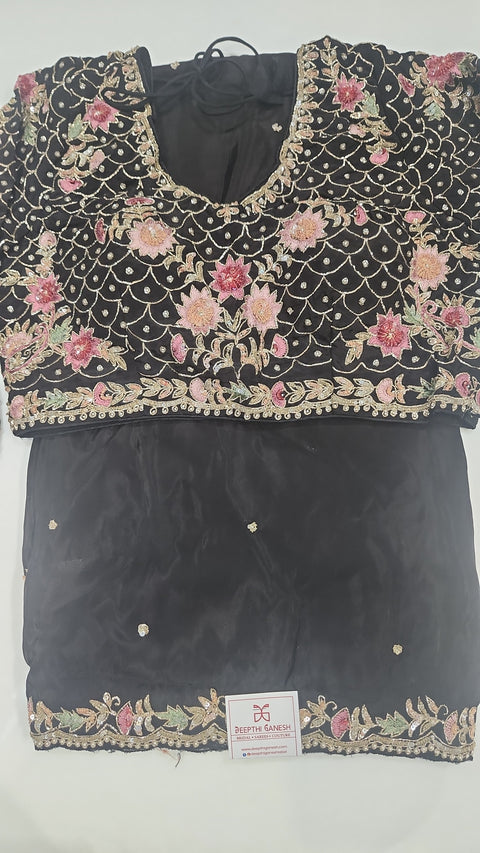 Cocktail Saree Black 3