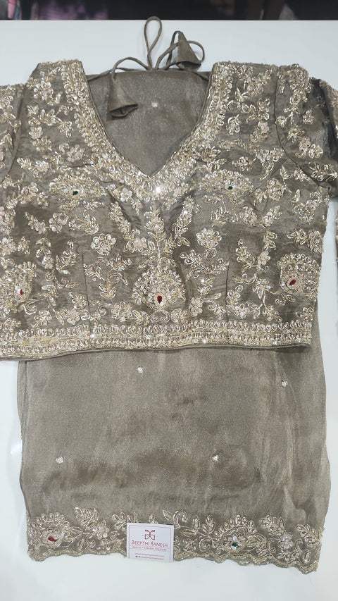 Cocktail Saree Steel grey