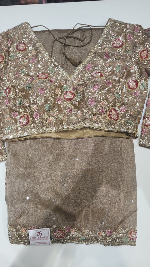 Cocktail Saree Steel grey 2