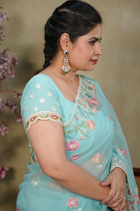 Fancy Chinon Sarees