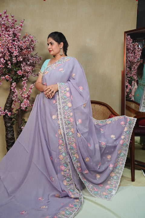 Fancy Chinon Sarees