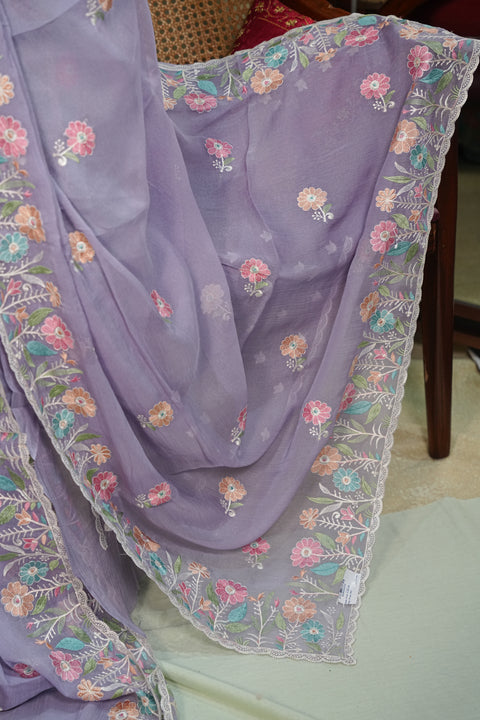 Fancy Chinon Sarees