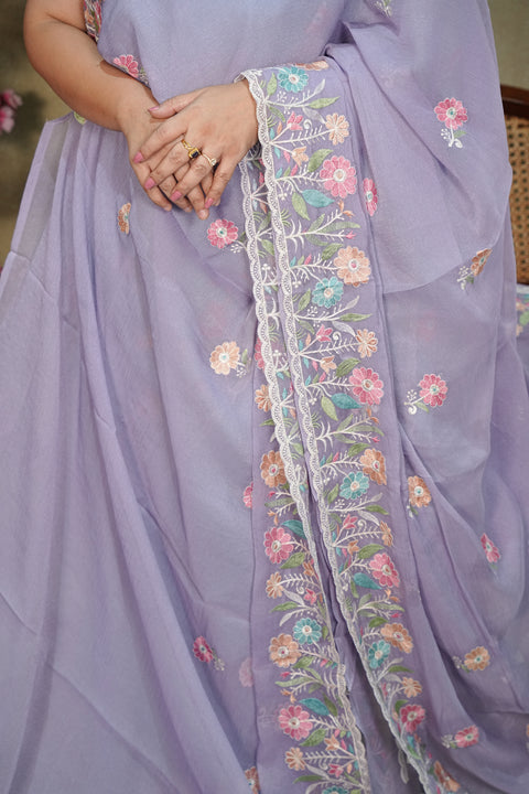 Fancy Chinon Sarees