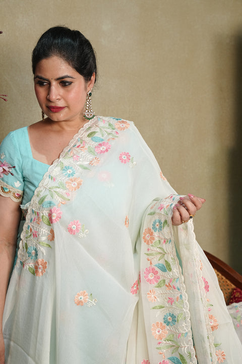 Fancy Chinon Sarees