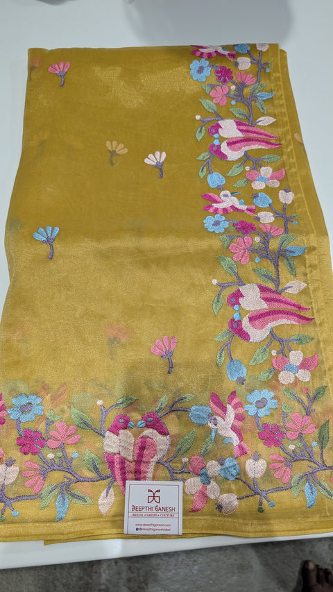 Pure Tissue Party Wear Sarees 1