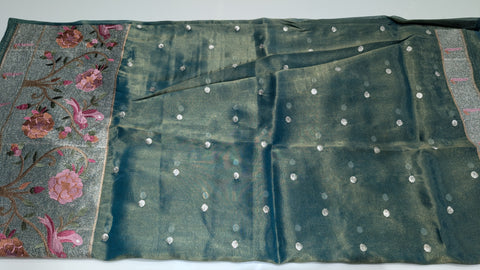 Pure Tissue Party Wear Sarees 2