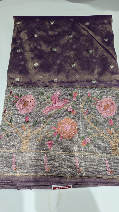 Pure Tissue Party Wear Sarees 2