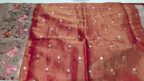 Pure Tissue Party Wear Sarees 2