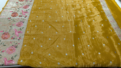 Pure Tissue Party Wear Sarees 2