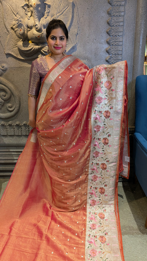 Pure Tissue Party Wear Sarees 2