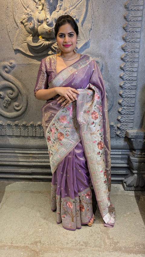 Pure Tissue Party Wear Sarees 2