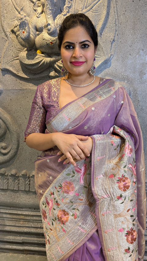 Pure Tissue Party Wear Sarees 2