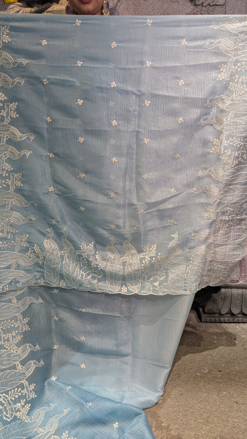 Fancy Crushed Sarees